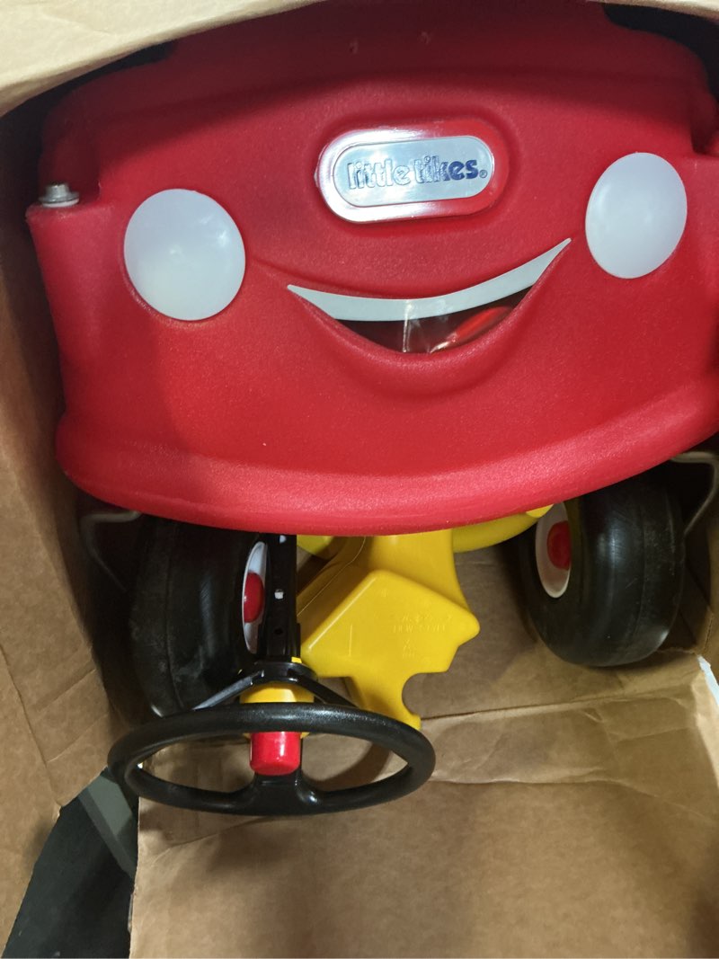 Condition photo showing As Is for little tikes cozy coupe 30th anniversary car