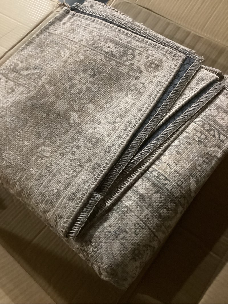 Condition photo showing New/Like New for keen home design 2x3 rug - machine washable entry rug with non-slip backing, ideal for enteryway, kitchen, bathroom, laundry room - vintage, easy clean, durable, low pile - (2' x 3')