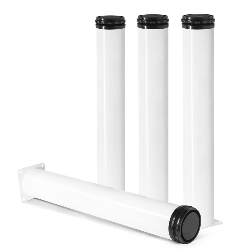 Masendelk 16 Inch Metal Furniture Legs Stainless Steel Adjustable Legs White Metal Legs Round Cabine