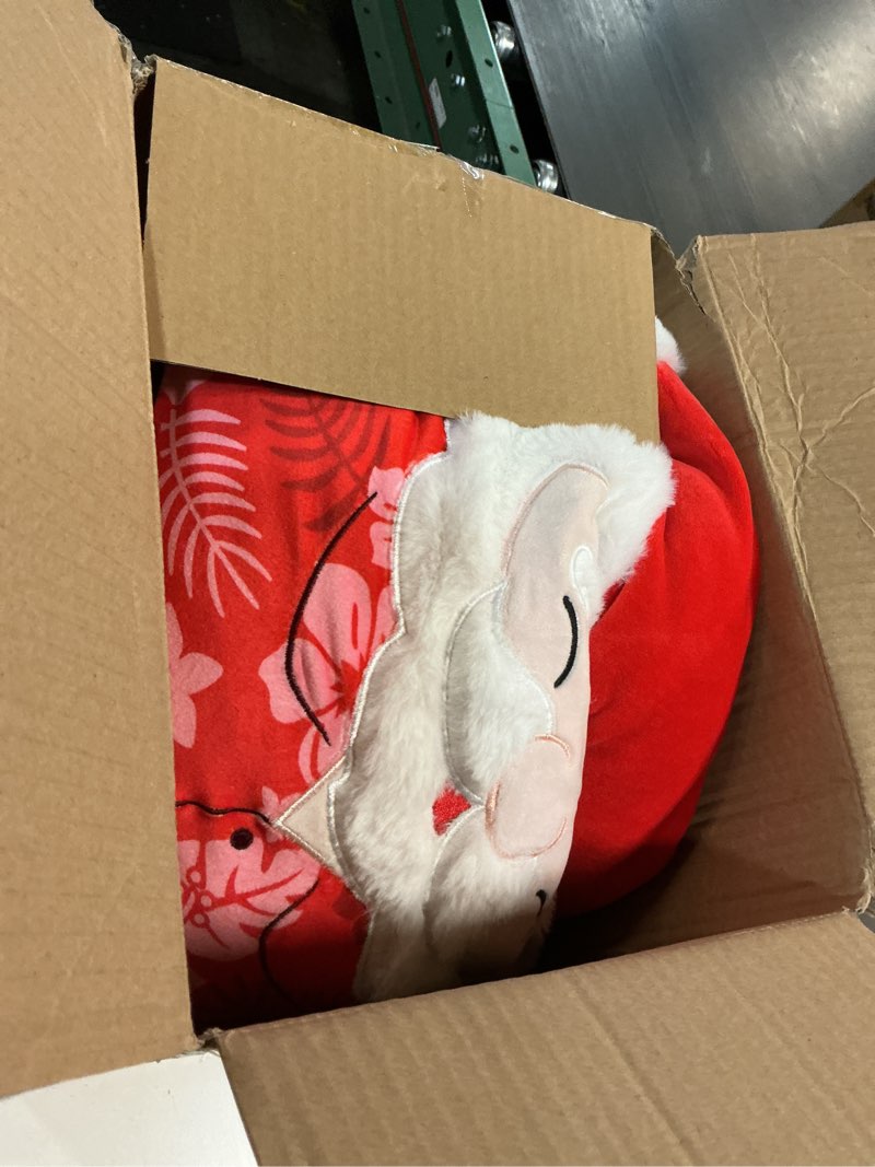 Condition photo showing New/Like New for Squishmallows Original 14in Nick The Santa Claus in Red Hawaiian Shirt – Official Jazwares Holiday Plush (Large)
