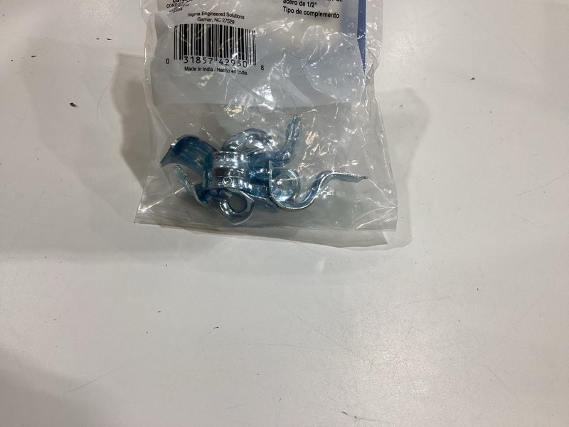 Condition photo showing As Is for sigma proconnex 1/2-in electrical (emt) zinc-plated steel one-hole strap conduit fittings (5-pack)