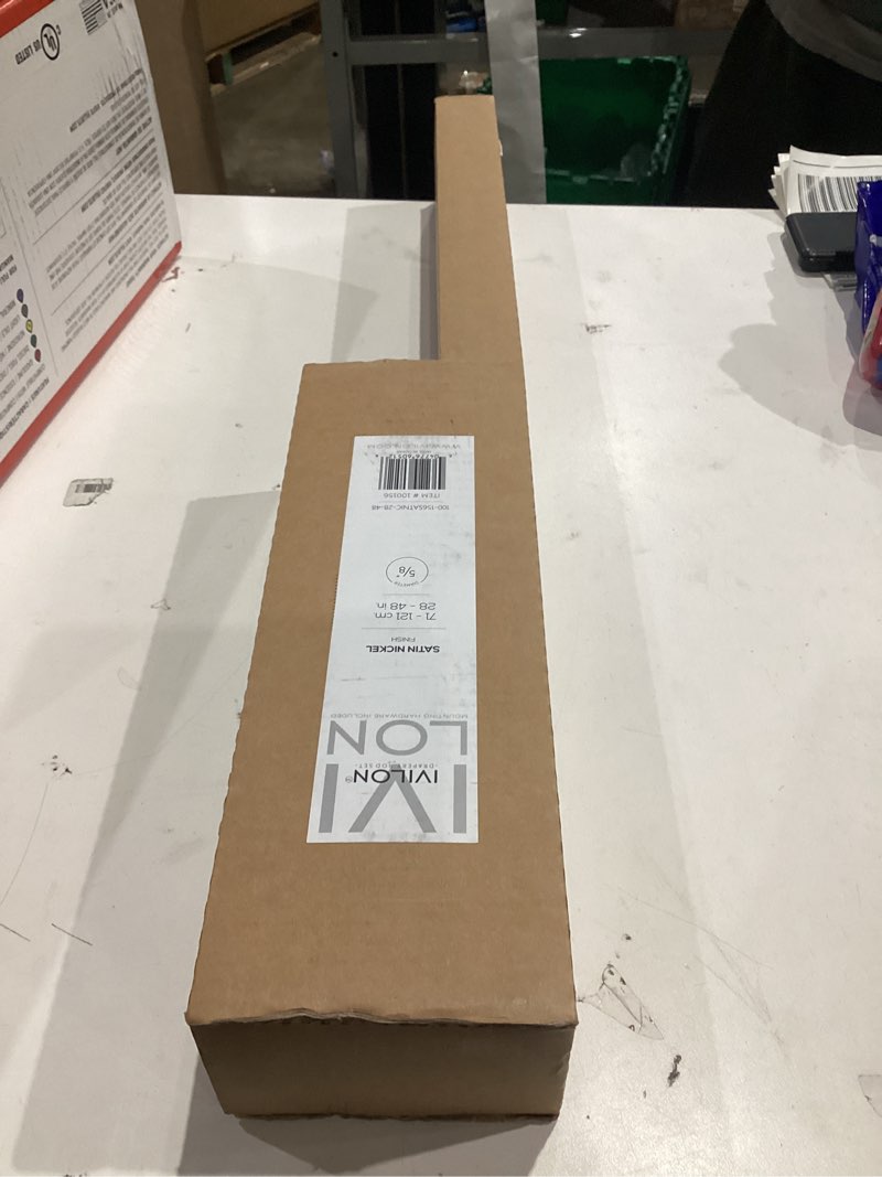 Condition photo showing New/Like New for Ivilon Drapery Treatment Window Curtain Rod - Ball Style, 28 to 48 Inch. Color Satin Nickel 28 to 48 in. Satin Nickel