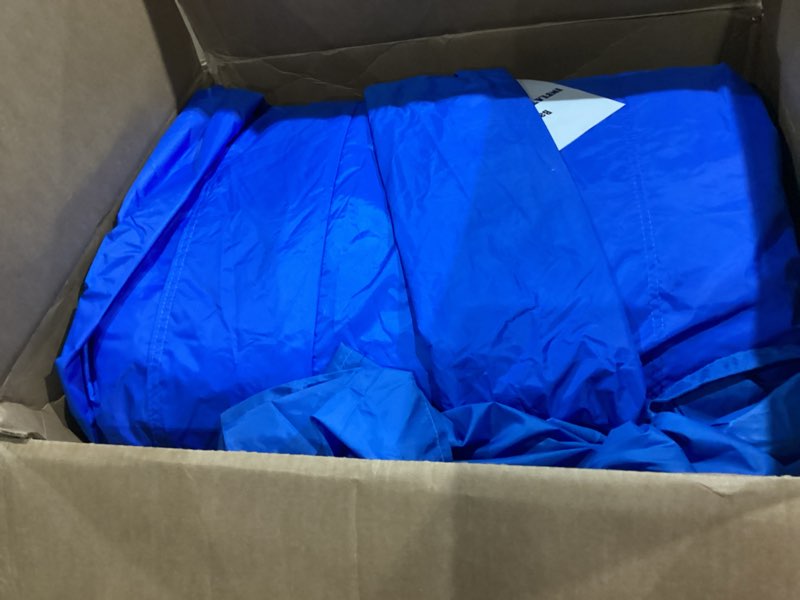 Condition photo showing As Is for Baralir Inflatable Bounce House with 8.98 * 4.82 Ft Oversized Jump Area, 88'' Extra-Long Slide Kids Bounce House with Climbing Wall, Obstacle Poles & Hoop- Durable & Safe Backyard Fun for Kids