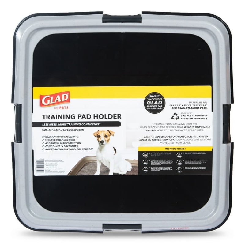 GLAD For Pets Dog Training Pad Potty Training Pad Holder with Leak Protection 23"x23"