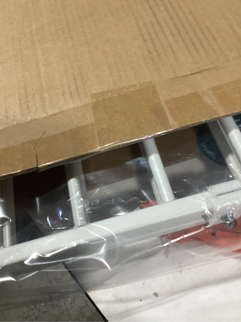 Condition photo showing New/Like New for babelio baby gate for stairs, kitchen & doorways, 26-43" w 28" h no bottom bar| easy installation| one-handed operation| auto-close| hardware mount (drill needed) safety dog/pet gate indoor (white)