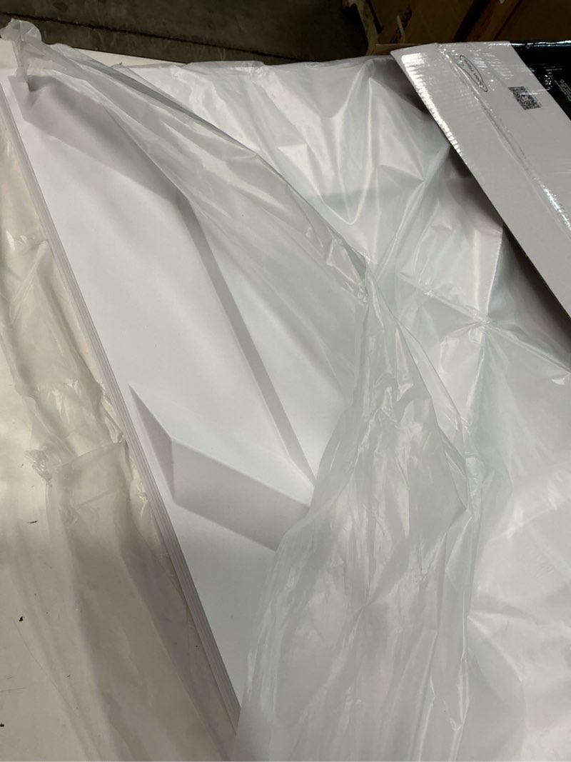 Condition photo showing New/Like New for art3d pvc 3d wall panel, decorative wall tile in white 12-pack 19.7"x19.7" 19.7 x 19.7 in. matt white 12