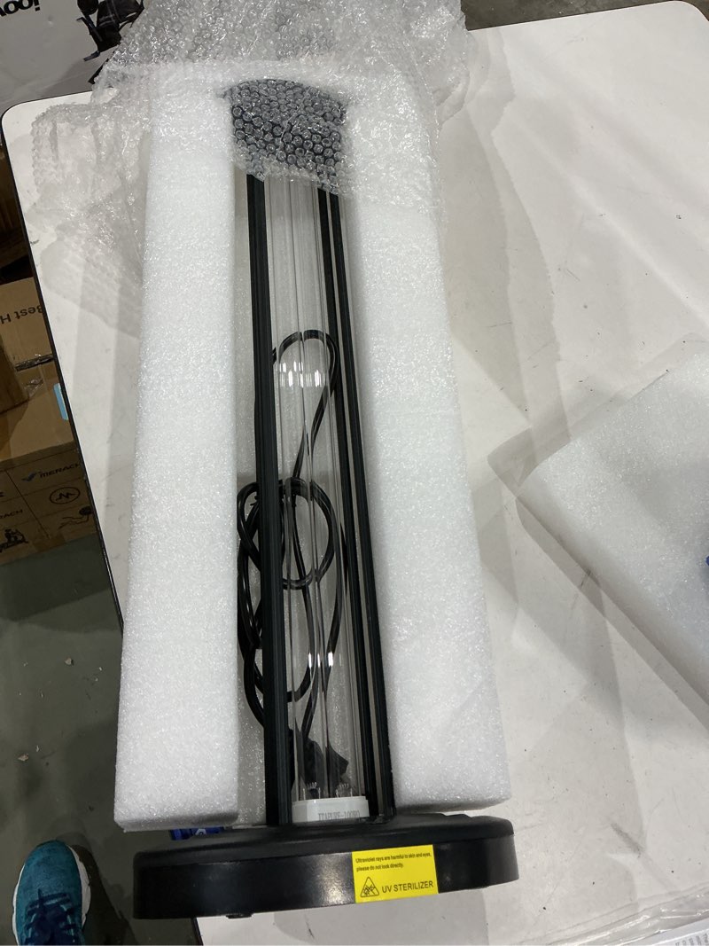 Condition photo showing Good Condition for coospider uv light sanitizer 38 watts uvc germicidal lamp w/remote control 185nm sterilizer lamp for home office school odor and mold removal 3-gear timer 15/30/60 minutes 110v ctuv-38 (with ozone)