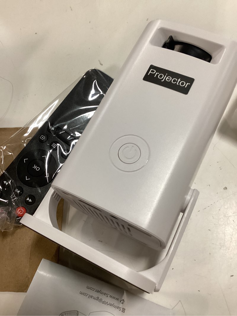 Condition photo showing New/Like New for mini projector, portable projector 4k & full hd 1080p support, 270° rotation outdoor projector, movie projector compatible with smartphone, tv stick, laptop, ps4, hdmi, usb ivory