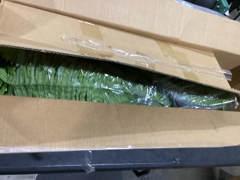 Condition photo showing New/Like New for cqure 128 branches fake ferns artificial plants large, 50" set of 2 artificial boston ferns faux hanging fake plants for outdoors planter home garden decor 50'' 128 leaves-2pcs