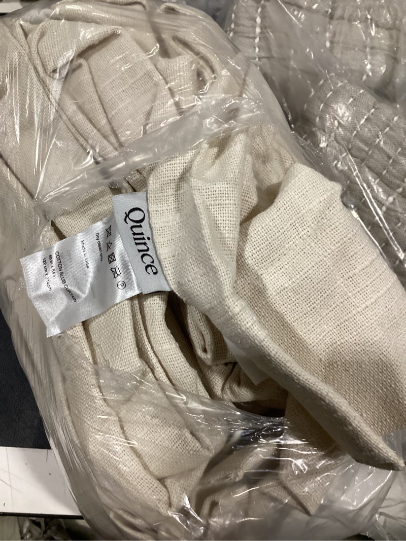 Condition photo showing Good Condition for cotton slub room darkening curtain 48 x84 in