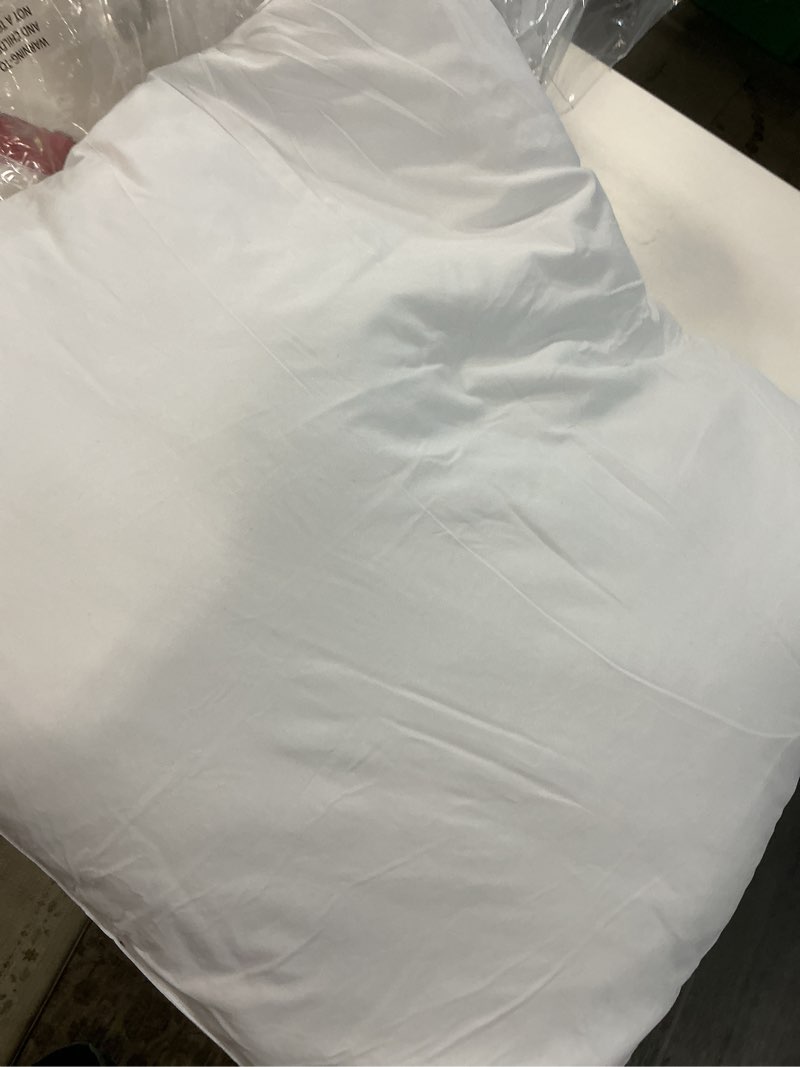 Condition photo showing Good Condition for lane linen 20x20 pillow inserts - set of 2 lightweight down alternative square pillows, white throw pillows for bed, decorative pillows for couch bed, firm pillows for living room 20" x 20" 01: white