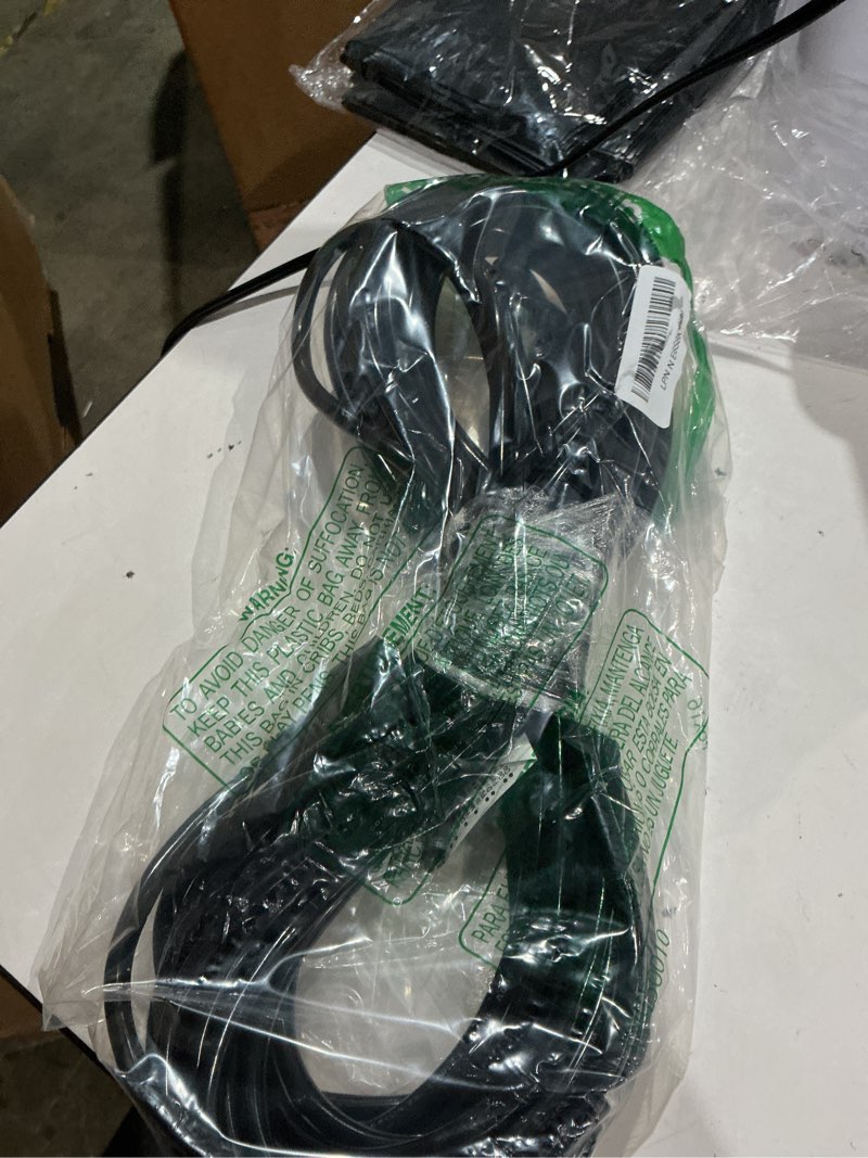 Condition photo showing Good Condition for skrizcable 16/3 50 ft outdoor extension cord waterproof, weatherproof & flame retardant black 3 prong power cord outside for lawn & garden, 13 amps 1625 watts 125 vac 16awg sjtw, etl listed 50ft 16awg outdoor black