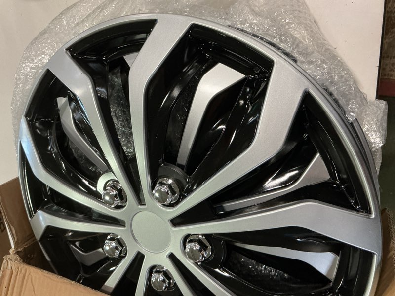 Condition photo showing Good Condition for 16 Inch Hubcaps, Universal Fit Wheel Covers for Cars, Set of 4, Fits Most Cars