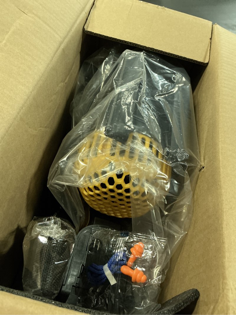 Condition photo showing New/Like New for cordless leaf blower compatible with dewalt 20v max battery (no battery), 750 cfm/240 mph brushless electric leaf blower battery powered with shoulder strap, handheld leaf blower for lawn care yellow