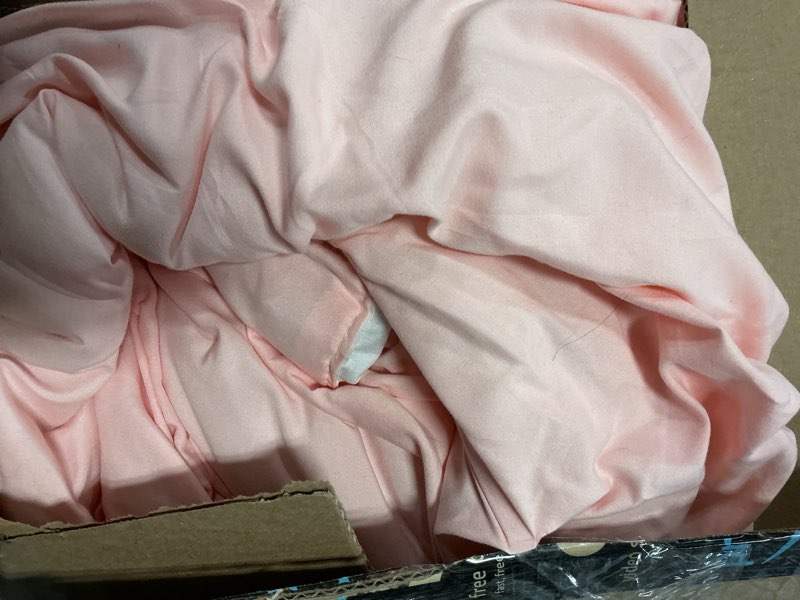 Condition photo showing Good Condition for Full Size Comforter Sets with Sheets for Girls-7 Pieces Full Size Bedding Sets with Pink Comforter, Sheets, Pillowcases & Shams for Kids (Pink Gold Bow, 76" X 86") Pink/Bow Knot Full(76"X 86")-7 Pieces