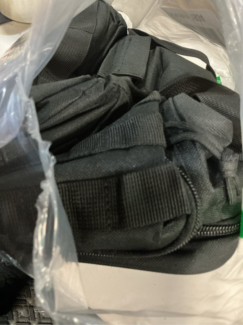 Condition photo showing As Is for hotor lunch box for men & women - insulated lunch bag with multiple pockets, tactical cooler bag for work, hiking, camping, fishing, travel, black, 11.0" x 8.3" x 7.1" 11.0" x 8.3" x 7.1" black