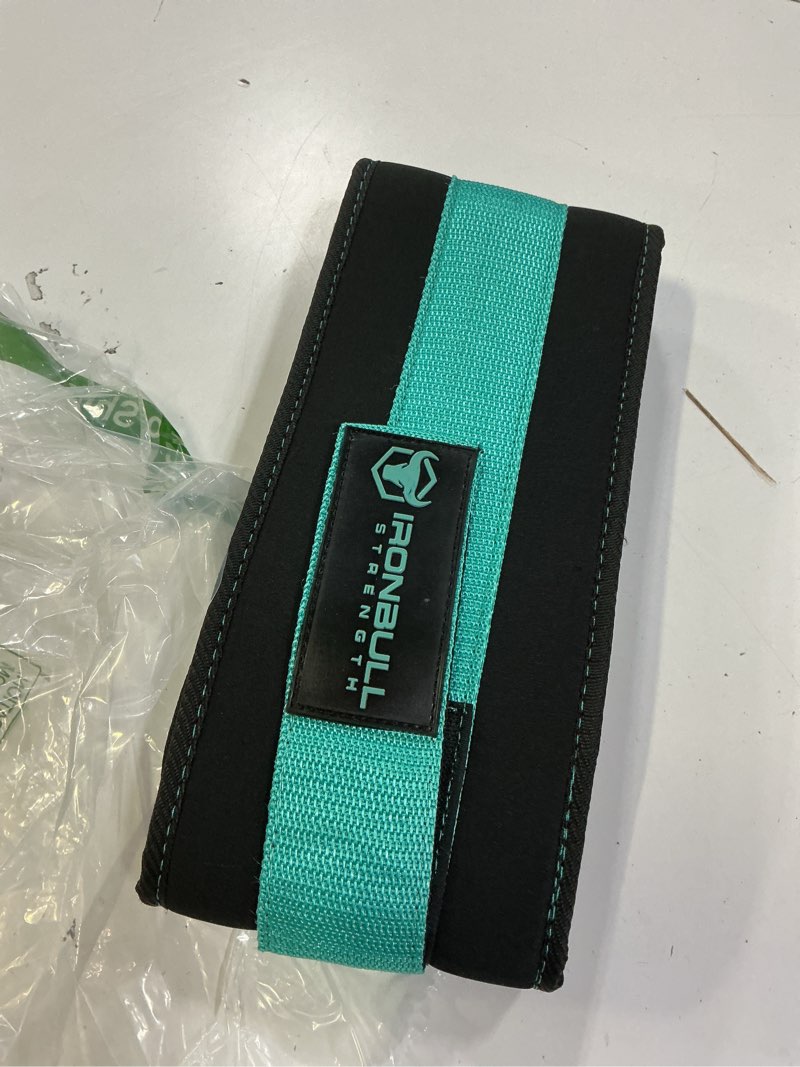 Condition photo showing Good Condition for women weight lifting belt - high performance neoprene back support - light weight & heavy duty core support for weightlifting and fitness black/mint medium