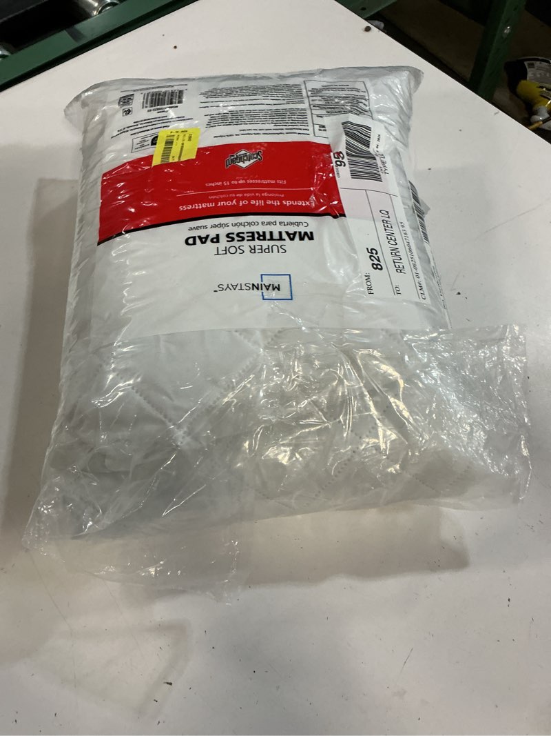 Condition photo showing Good Condition for mainstays super soft quilted mattress pad, queen 60 in x 80 in