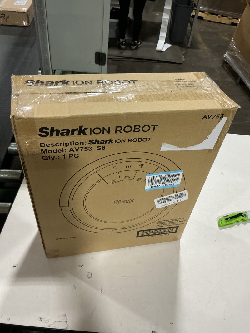 Condition photo showing Good Condition for Shark AV753 ION Robot Vacuum, Tri-Brush System, Wifi Connected, 120 Min Runtime, Works with Alexa, Multi Surface Cleaning, Grey ION Robot (Grey)
