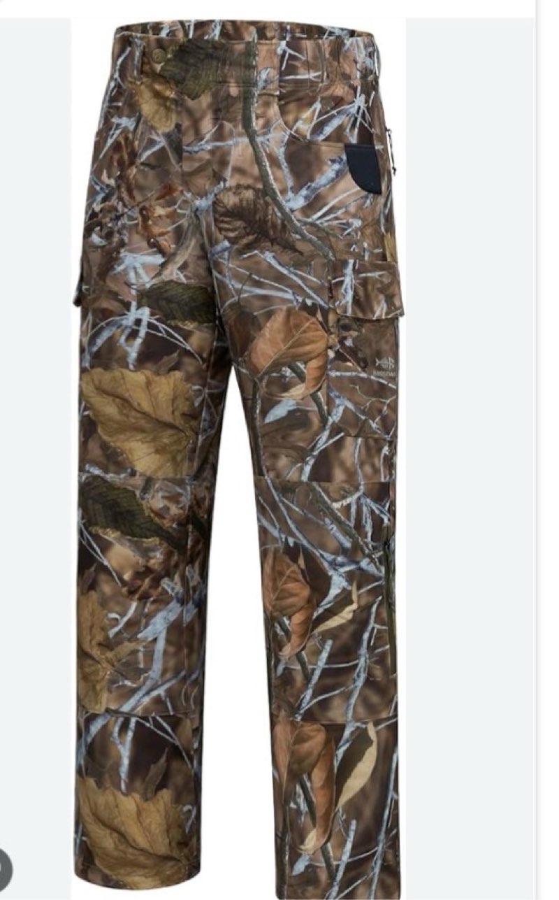 BASSDASH Invis Men’s Stretch Hunting Pants Water Resistant Camo Fishing Pant