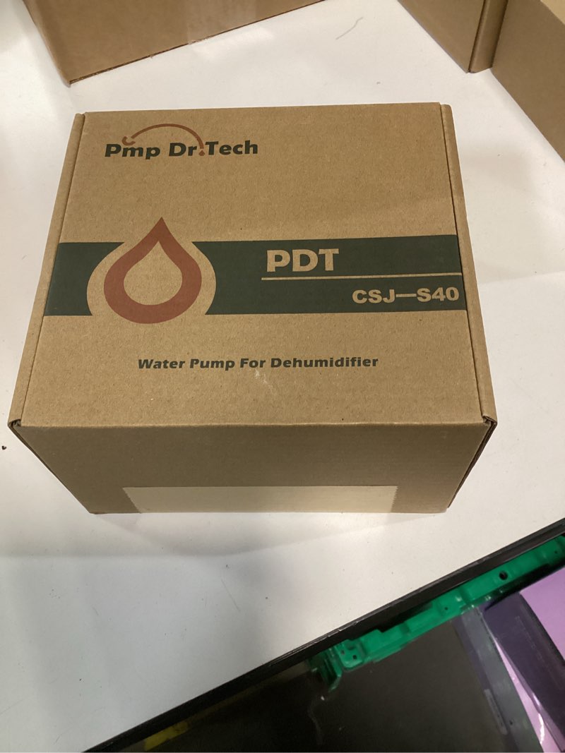 Condition photo showing New/Like New for Upgraded Smart Automatic Small Water Pump for Dehumidifier, 15FT Drain Lift, Large Volume, Low Noise, Perfect for Basement Use, Compatible with Most Portable Dehumidifiers