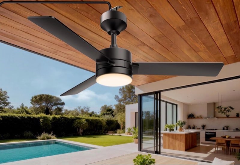 42 inch outdoor ceiling fans with lights,gazebo hanging fan with hook and 16ft.cable,plug in ceiling