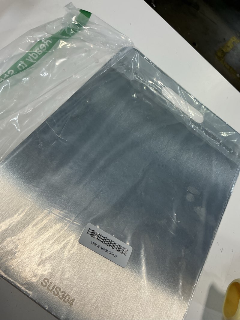 Condition photo showing Good Condition for Cutting Boards for Kitchen, Cutting Board, Foodgrade Stainless Steel Cutting Board for Meat,Fruit, Vegetables, Outdoor or Indoor, L 15 .4\" * 11\" 15\"L x 11\"W ( 1 piece 