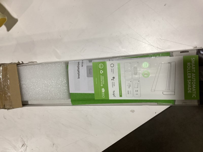 Condition photo showing Good Condition for DENFOON Motorized Blinds with Remote control, Custom Blackout Smart Blinds [with Cover],Electric Blinds with Complimentary Solar Panel, Cordless Automatic Roller Shades for Windows (White?20"W x 72"H) A-white (Solar Panels Charging) 20"W x 72"H