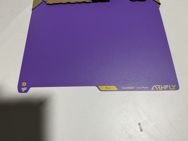 Condition photo showing Good Condition for FYSETC Build Plate for Creality K2 Plus: Upgraded K2P Conweb Cold Bed Dual Textured PEI PEI Sheet Special for PLA Keep Printing 720H Saving Energy 42kwh - 370mm/ 14.5 inch Purple