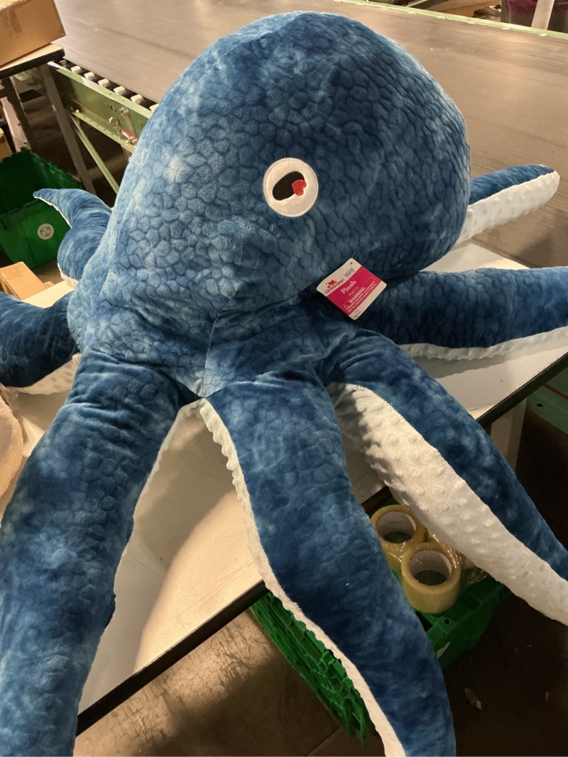 Condition photo showing Good Condition for (similar design)simulation octopus plush toy - large 32inch blue soft octopus stuffed animals, lifelike deep sea creeping animal octopuses plush toys for children boys girls