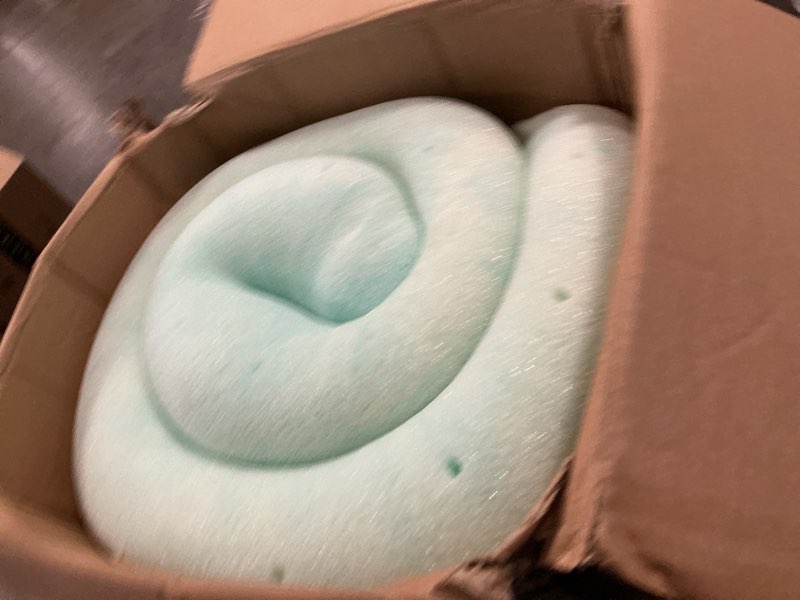 Condition photo showing Good Condition for sweetcrispy mattress topper queen, 4 inch thick memory foam gel infused cooling toppers pad for queen size bed, sleeper sofa, rv, camper, certipur us certified, ventilated and breathable, blue 4 in queen