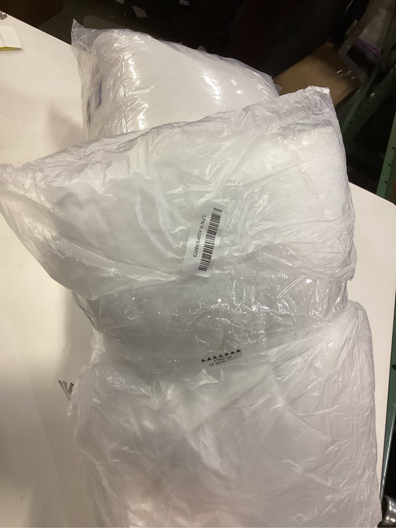 Condition photo showing As Is for MIULEE 12x20 Down Alternative Pillow Inserts,Pack of 4 Throw Pillows 12 x 20 Inch Body Bed Sleeping Ultra Soft Fluffy Form for Sofa Couch Bed 4 12x20Inch