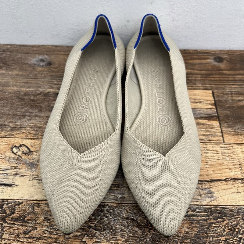 rothys the point - woman’s gray flats - size: 9