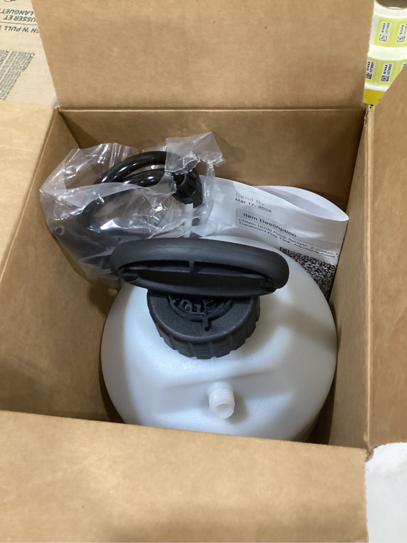 Condition photo showing Good Condition for chapin 16200 pump sprayer, 2-gallon, lawn & garden translucent poly tank, adjustable cone nozzle, ergonomic handle & in-tank filter for herbicides, pesticides & fertilizers 2 gal sprayer