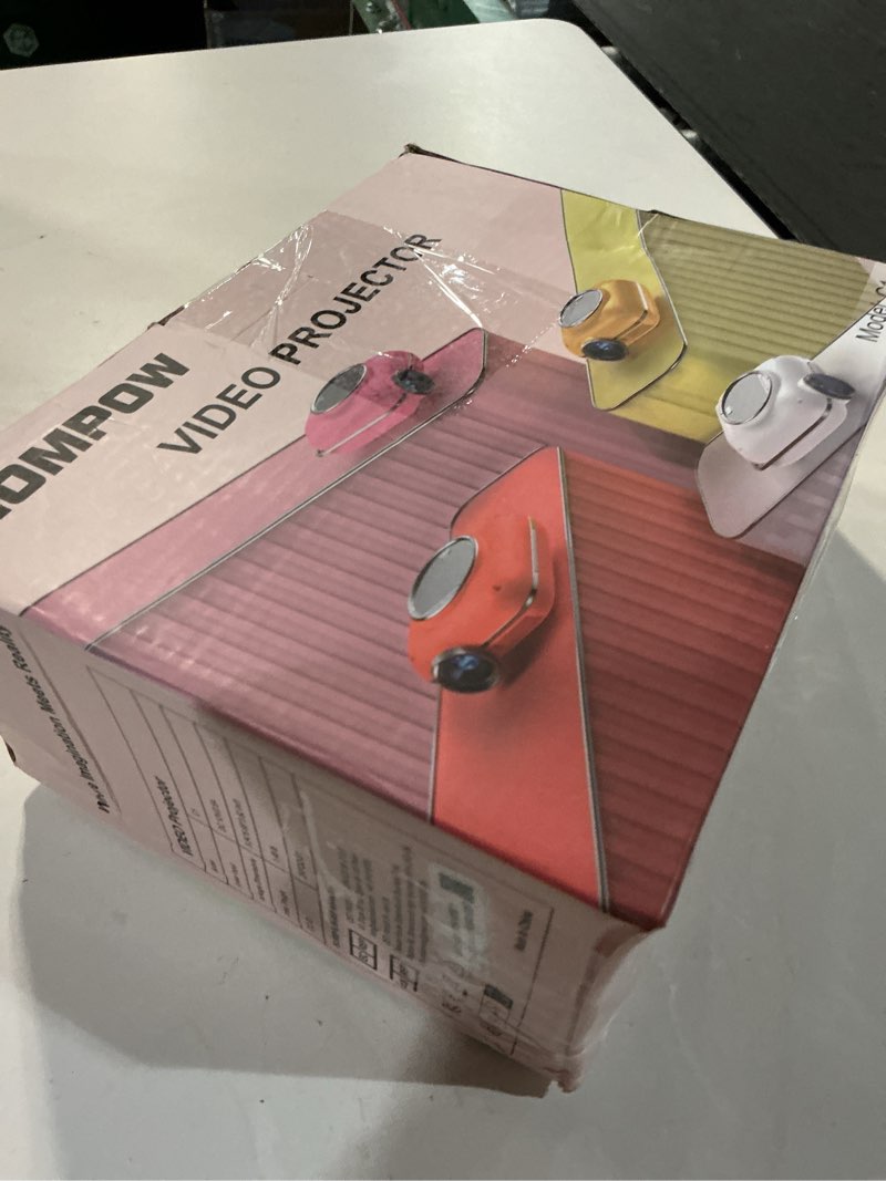 Condition photo showing New/Like New for hompow mini projector with two -way bluetooth, portable projector for home theater use, support 1080p for indoor/outdoor, movie projector compatible with hdmi, usb, laptop, tv stick (orange)