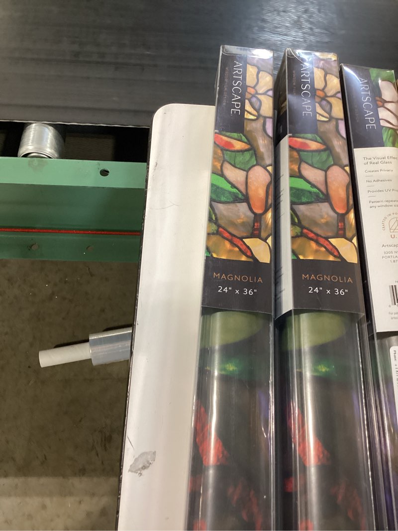 Condition photo showing As Is for artscape 01-0113 decorative window film, 24 inch x 36 inch (pack of 1)
