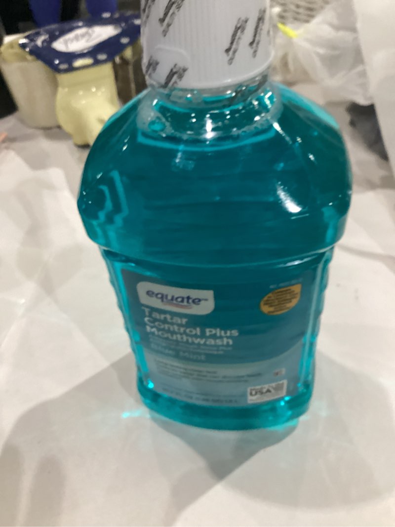 Condition photo showing Good Condition for equate tartar control plus antiseptic mouthrinse plus antigingivitis/antiplaque  blue mint  50.7 fl oz