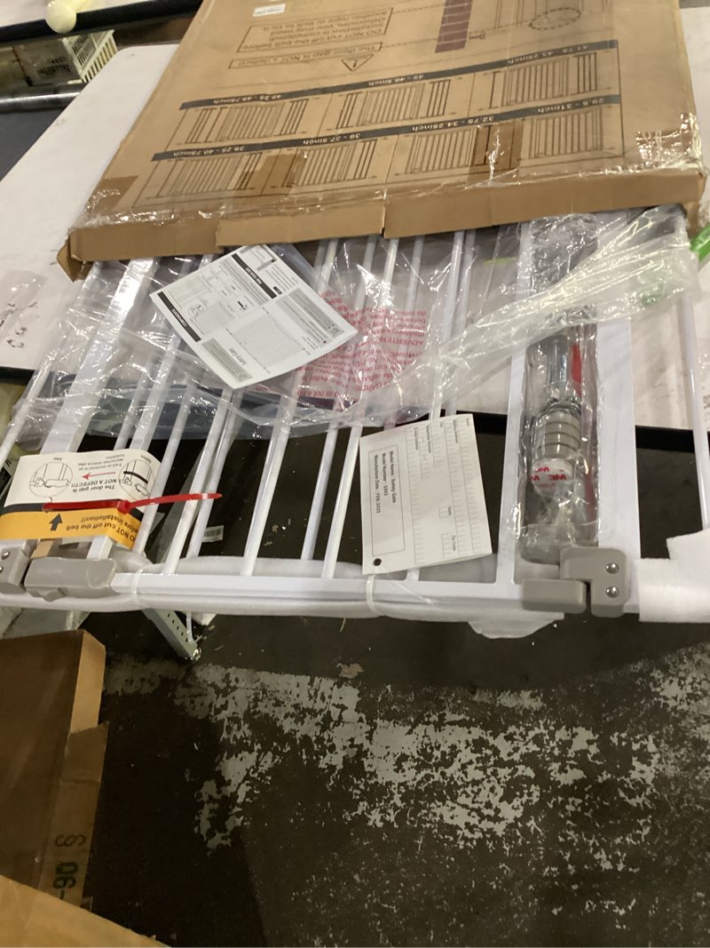 Condition photo showing New/Like New for innotruth 29.5–49.75" extra wide baby gate for stairs, 30" tall walk through dog gate for stairs & doorways, pressure-mounted safety gate for pets & kids, dual lock & 2-way swing, white white 29.5-49.75" w x 30" h