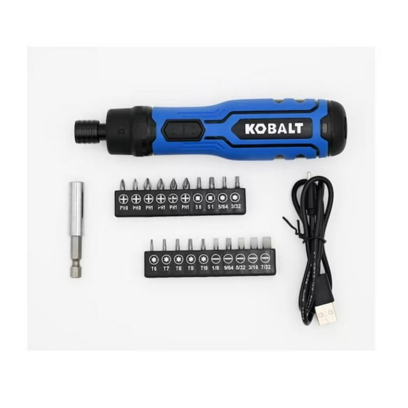 Kobalt 4V cordless LED screwdriver Multi-bit Combination Tip Screwdriver Set