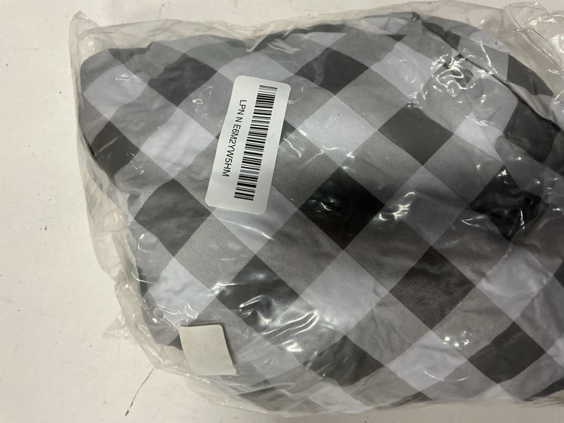Condition photo showing Good Condition for uxcell picnic table cloth, 78"x35" rectangle vinyl plaid fitted tablecloths waterproof flannel backed table covers for dining camping outdoor, khaki/white