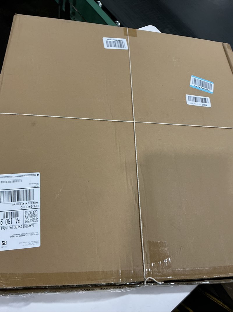 Condition photo showing As Is for Cuspin 30 Inch Wall Clock, Large Decorative Wall Clock for Living Room, Silent Non-Ticking Battery Operated Metal Round Retro Rustic Arabic Numerals Analog Bronze Clock for Kitchen Mantel Office Bronze Arabic Number 30 Inch