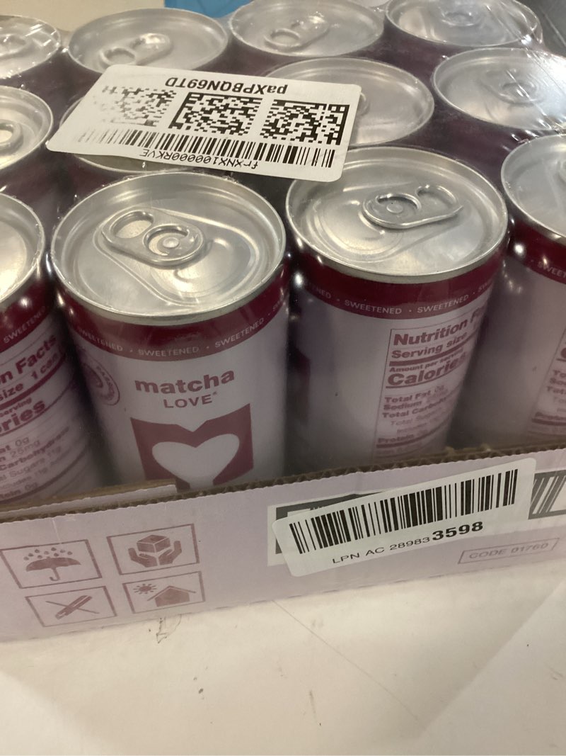 Condition photo showing New/Like New for matcha love passion fruit matcha + green tea, sweetened, 8 ounce (pack of 12)