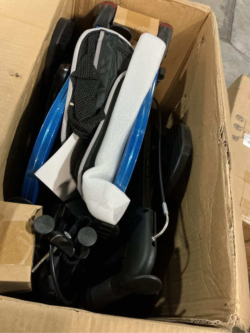 Condition photo showing As Is for Flyingjoy Foldable Rollator Walker with Seat for Seniors & Adults Lightweight 2-in-1 Walker and Wheelchair Combo Adjustable Handle Height Transport Chair with Brakes 300 lbs Weight Capacity