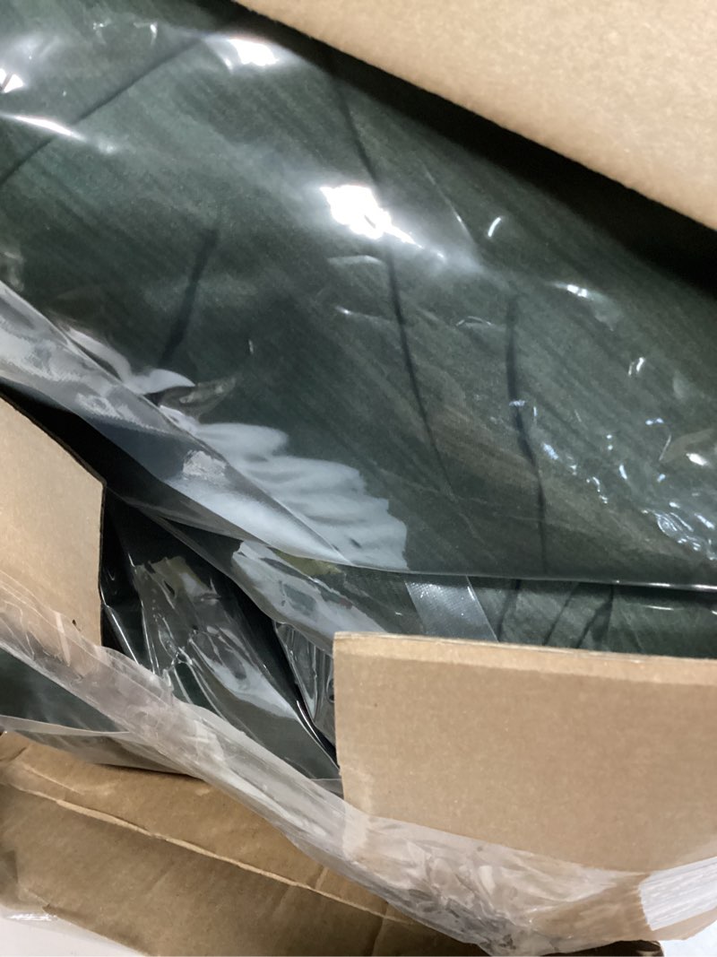 Condition photo showing Good Condition for bedsure comforter set king size - cotton fabric with microfiber inner fill, sage green purewoven soft bed set for all seasons, 3 pieces, 1 comforter (104" x 90") and 2 pillow cases (20" x 36") 08 - sage green king