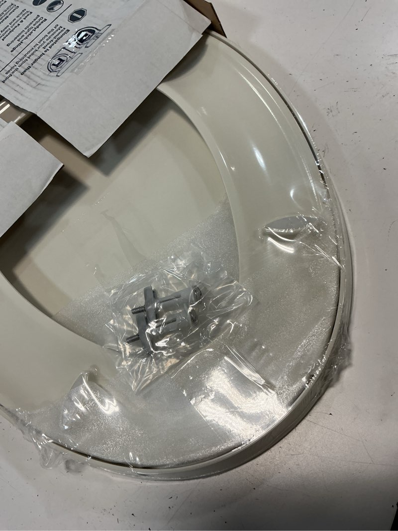 Condition photo showing Good Condition for KOHLER K-26801-0 Impro ReadyLatch Quiet Close Elongated Toilet Seat, White Toilet Seat, Grip-Tight Bumpers, New Home Essentials, Slam Prevention White Elongated