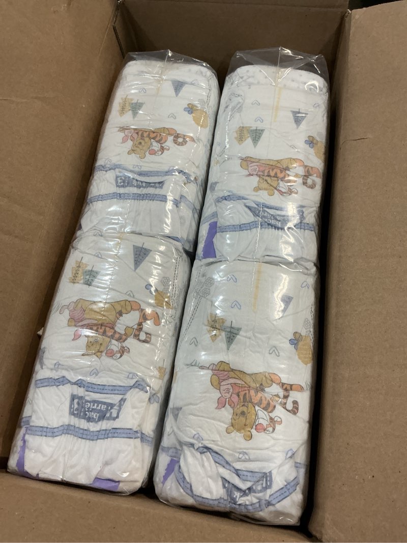 Condition photo showing New/Like New for huggies size 3 diapers, little snugglers baby diapers, size 3 (16-28 lbs), 136 count size 3 136