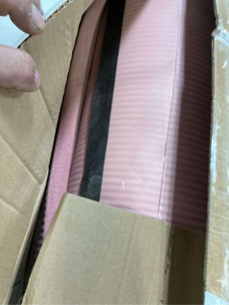 Condition photo showing Good Condition for BalanceFrom Yoga Mat 1-Inch Extra Thick High-Density Exercise Mat with Non-Slip Surface & Carry Strap for Men & Women Tear-Resistant Pilates Workout Mat for Home Gym, Floor Fitness, Multiple Colors Pale Pinkish