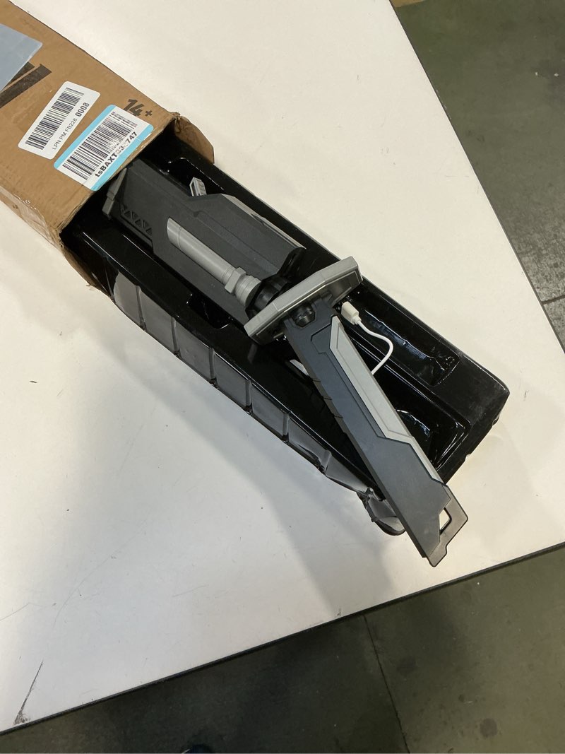 Condition photo showing As Is for 31.5 in Cyberpunk Neon Sword, Spark Sword with Realistic Spark Effect, Scabbard Sparks, Cool Glowing Lights, Type-C Charging | for Festivals, Roleplay and Display (Fiery Red)