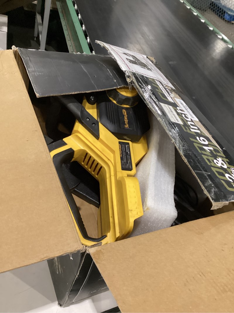 Condition photo showing Good Condition for 42v 16-inch cordless chainsaw - brushless electric chainsaw with 2 x 4.0ah batteries & fast charger & safety chain brake & tool-free tensioner for tree trimming & wood cutting & yard work
