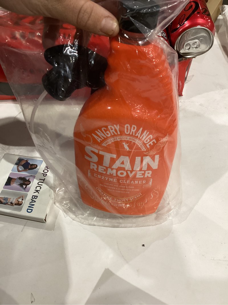 Condition photo showing New/Like New for Angry Orange Stain Remover - 32oz Enzyme Pet Cleaner - Dog & Cat Urine Destroyer and Stain Remover - Citrus Spray Cleaning Solution - Puppy Supplies Citrus Scent 32oz